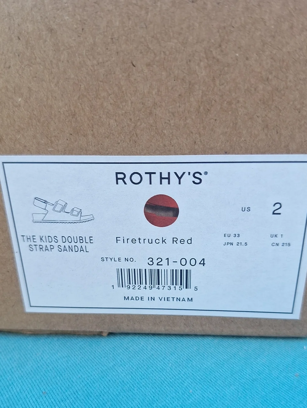 Rothy's Kids Coral-Red Adjustable-Strap Sandals